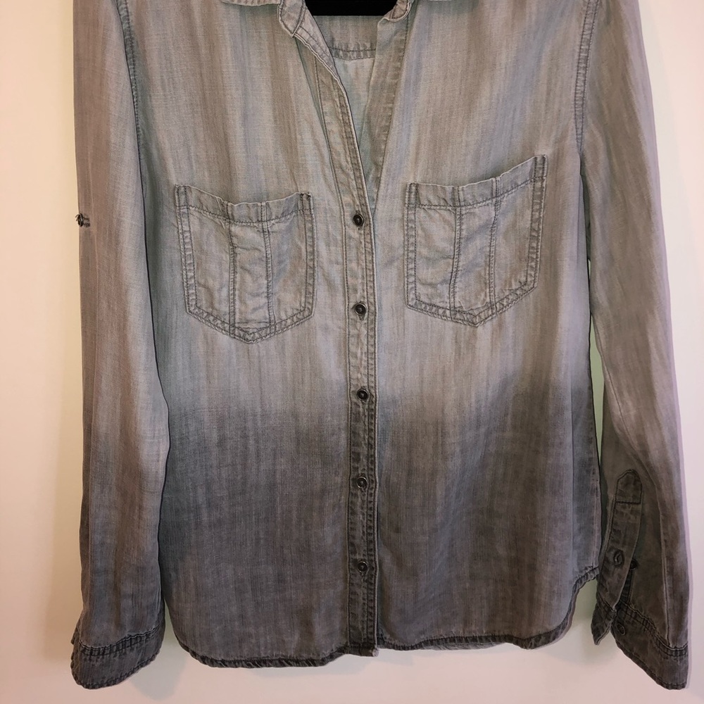 Gray Ombr Chambray Button Down - image 2